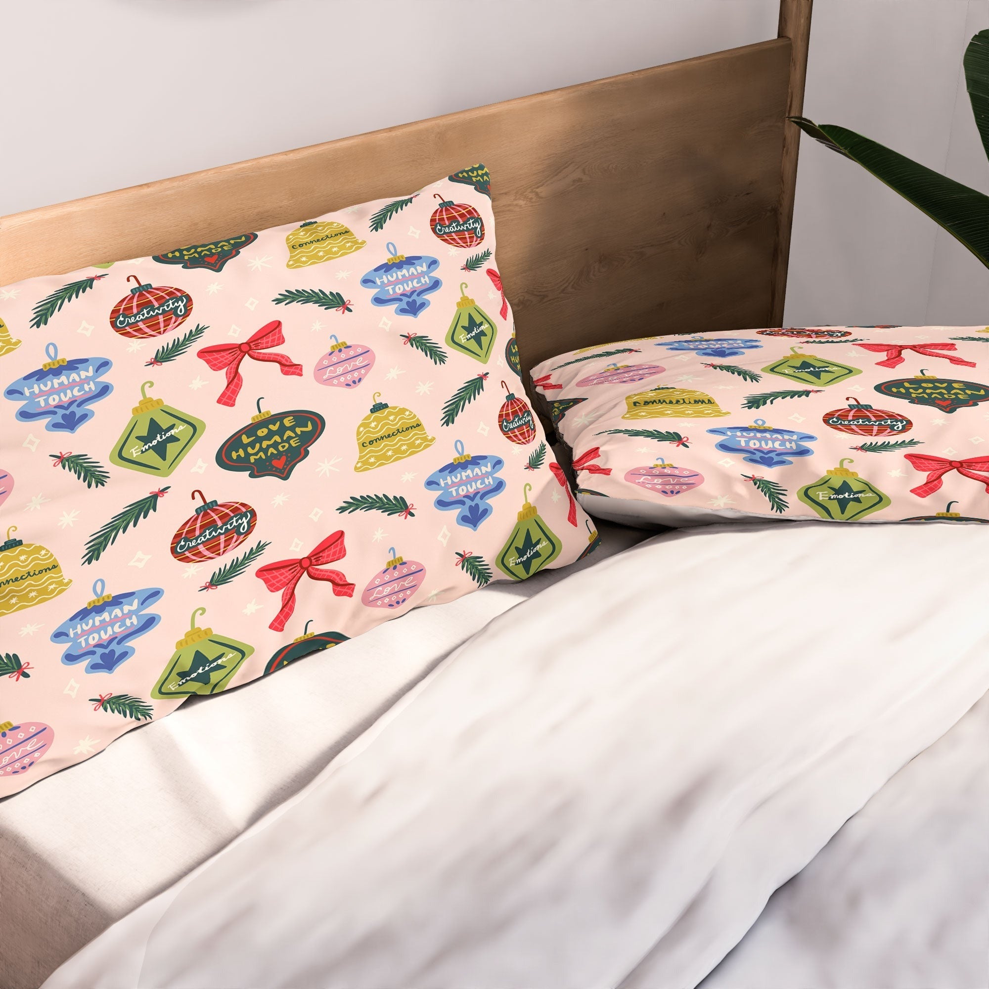 Design by Spark Love Human Made Christmas Ornaments Pillow Shams