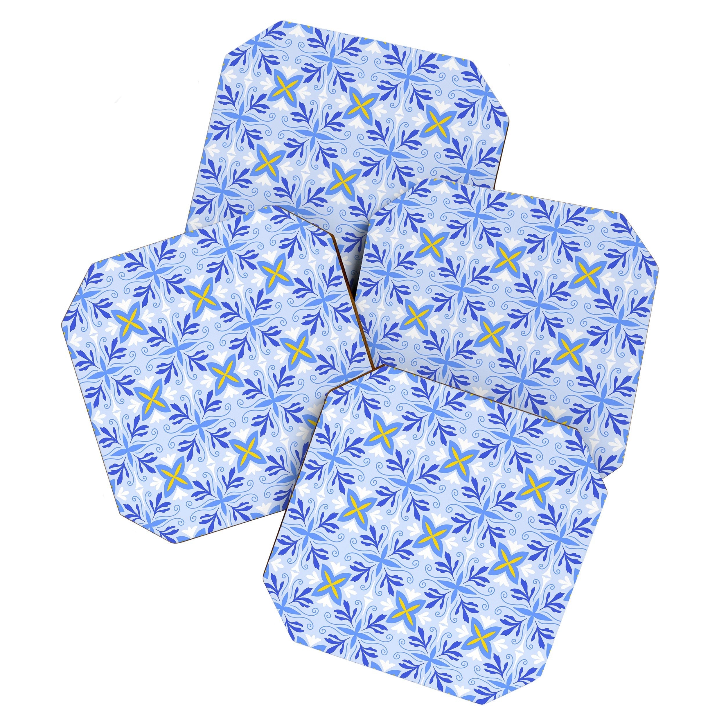 Design by Spark Dolce Vita Flourish Tile Coaster Set
