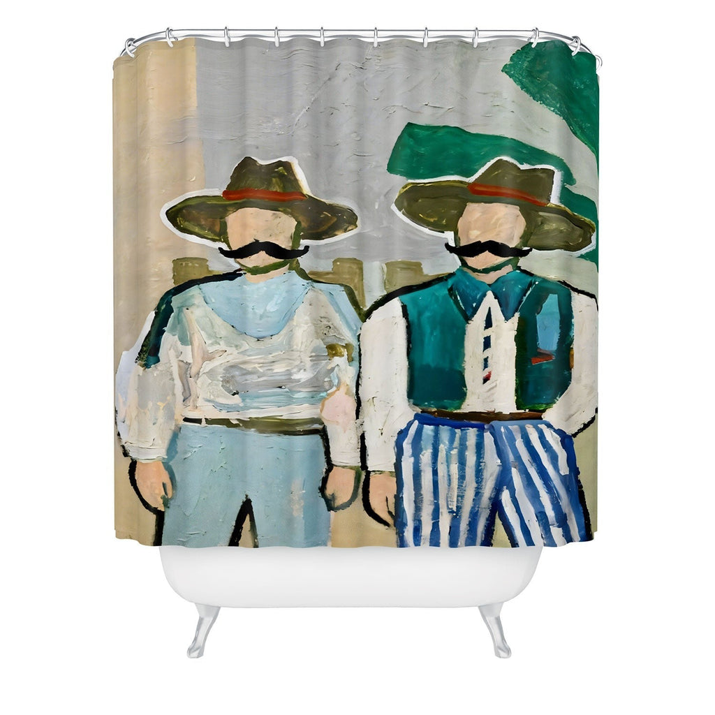 83 Oranges Side By Side Cowboy Edition Shower Curtain