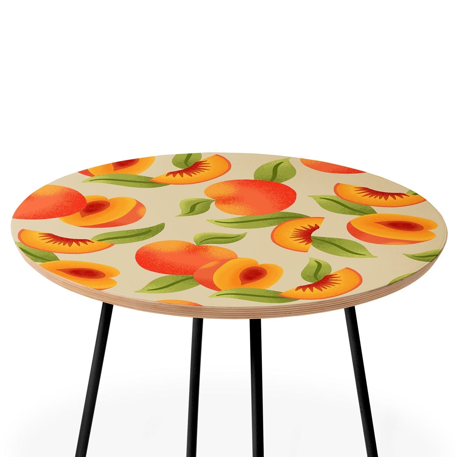 Jessica Molina Peach Pattern Round Side Table