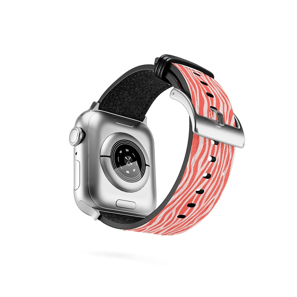 Avenie BR Red Zebra Stripe Apple Watch Band
