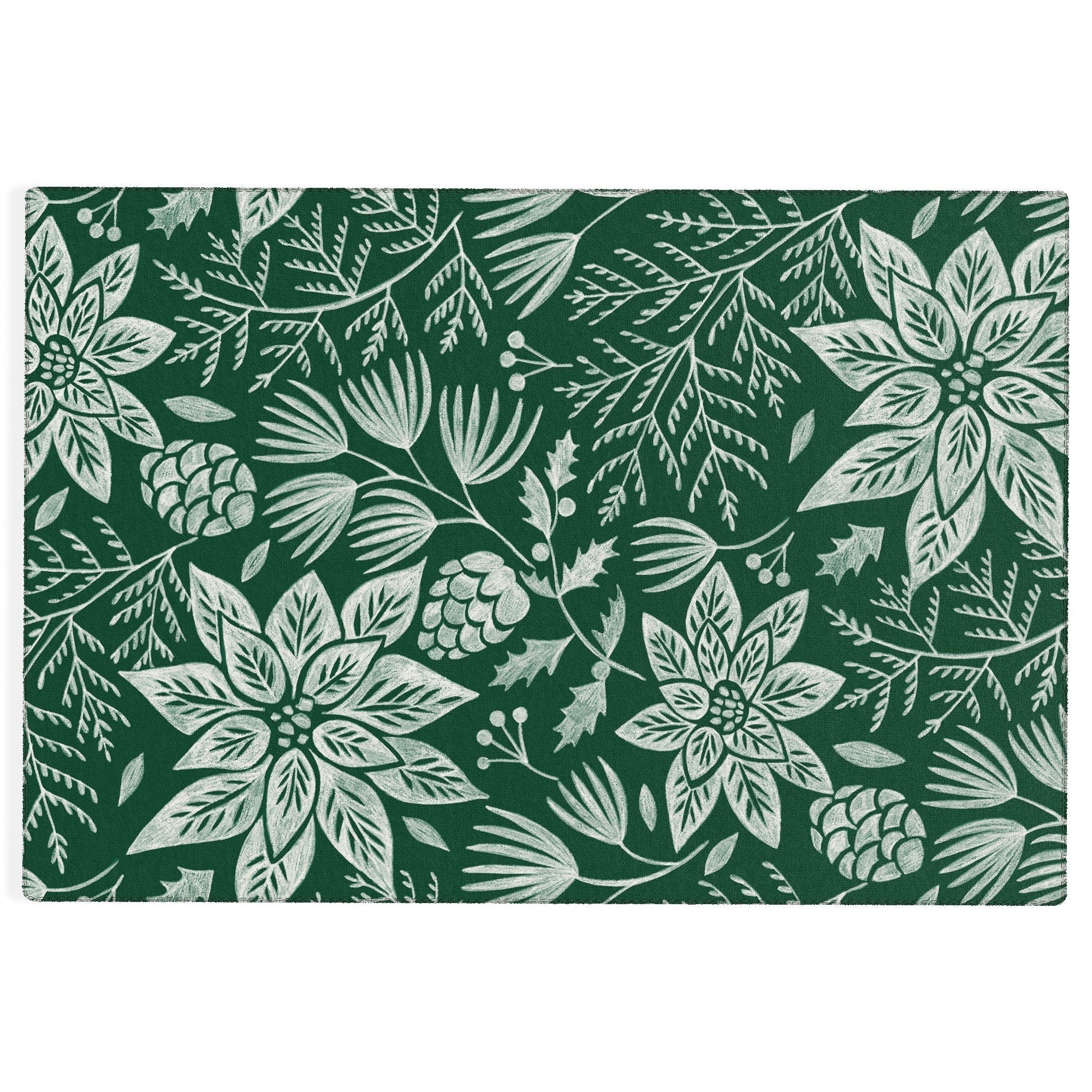 Pimlada Phuapradit Christmas Poinsettia Outdoor Rug