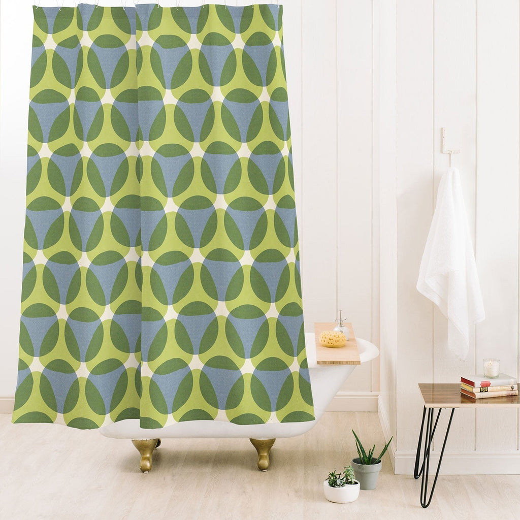 Marta Barragan Camarasa Stylish Retro Circle Shower Curtain