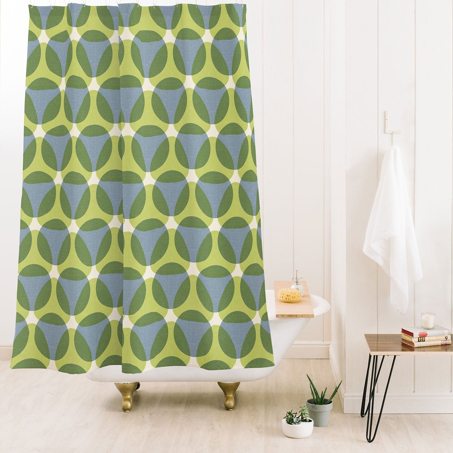 Marta Barragan Camarasa Stylish Retro Circle Shower Curtain