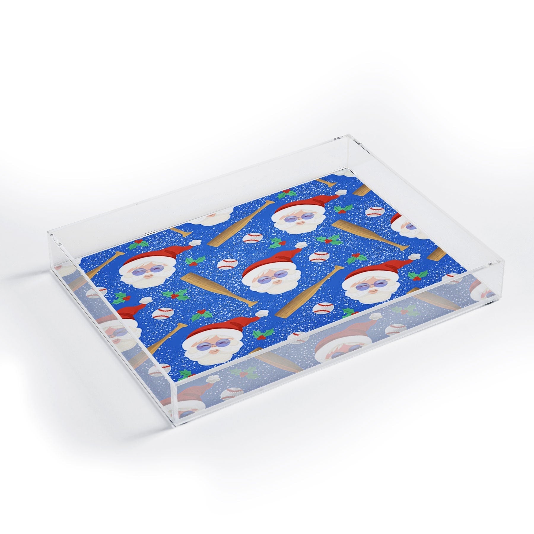 Design by Spark Sporty Baseball Santa Acrylic Tray