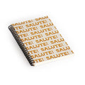 Jessica Molina Salute Gold Pattern on Cream Spiral Notebook