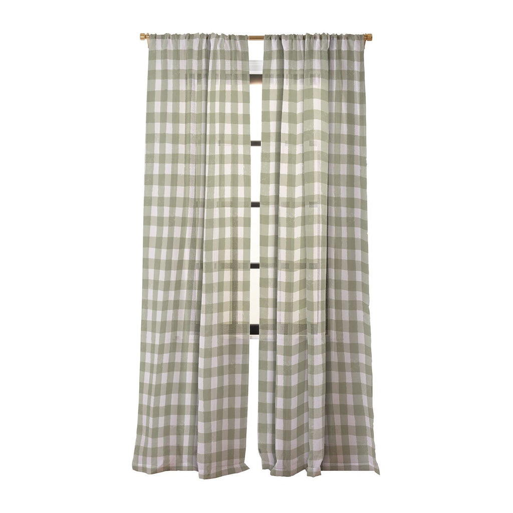 Menina Lisboa Rustic Green Plaid Sheer Non Repeat