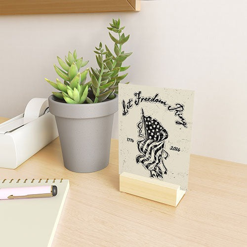 DENY Designs Let Freedom Ring Block Mini Art Print