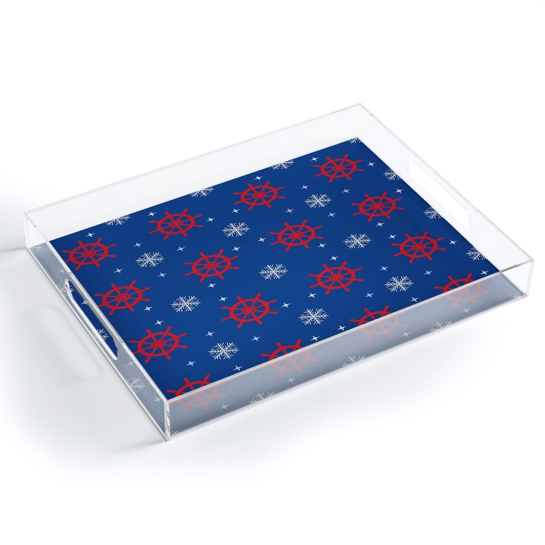 Design by Spark Holiday Helms and Snowflakes Acrylic Tray