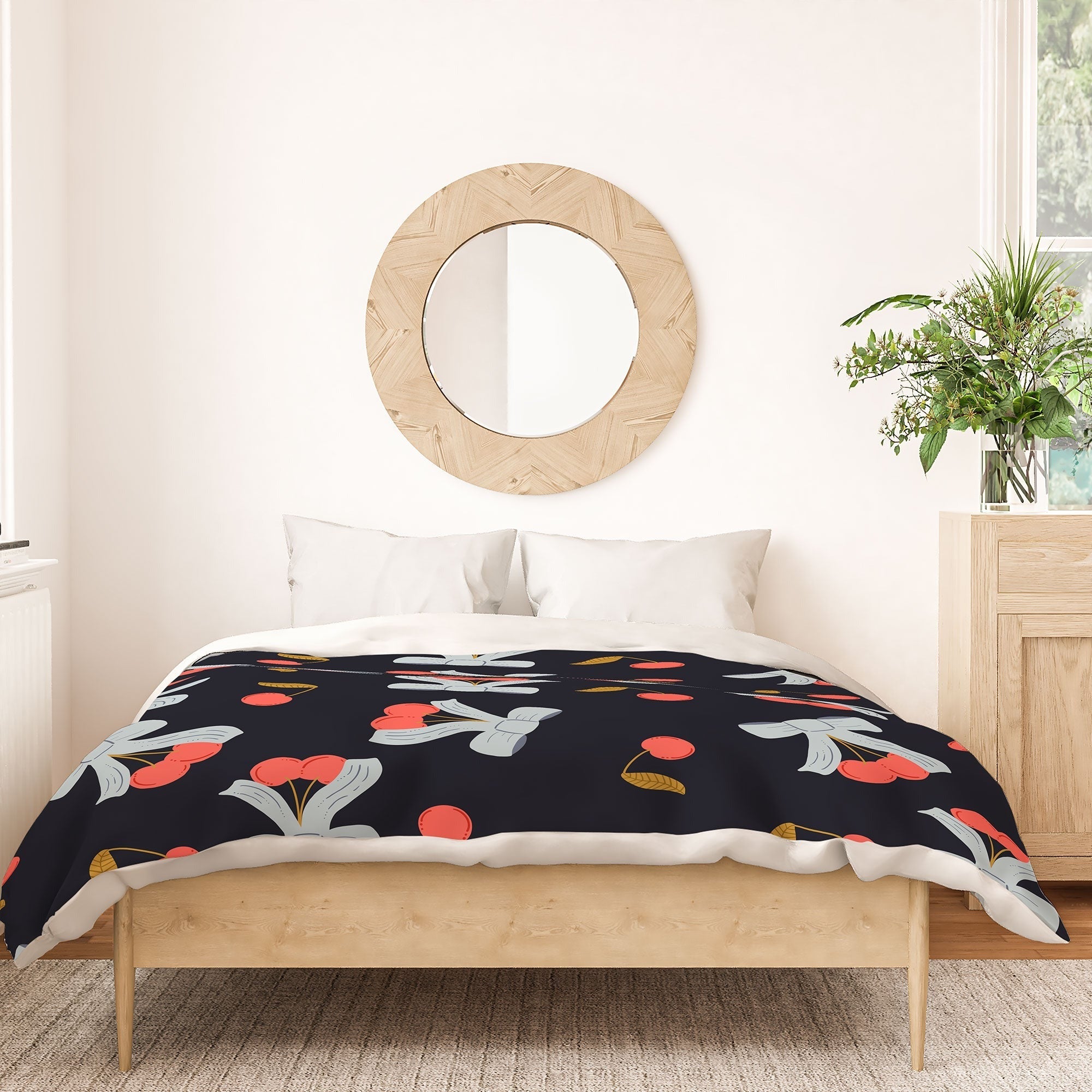 Jennifer Labre Cherries and Bows Duvet Cover