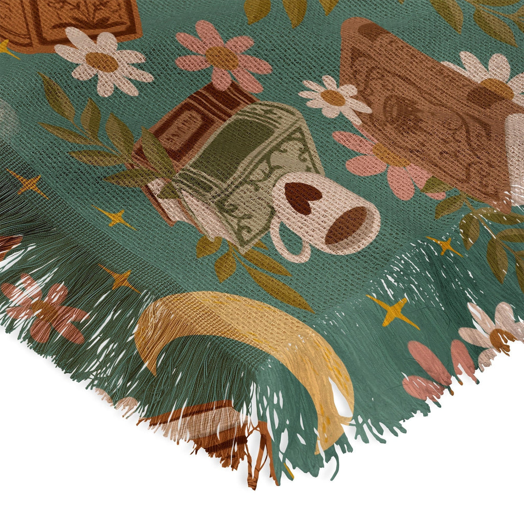 Avenie Moonlit Reading Nook I Throw Blanket
