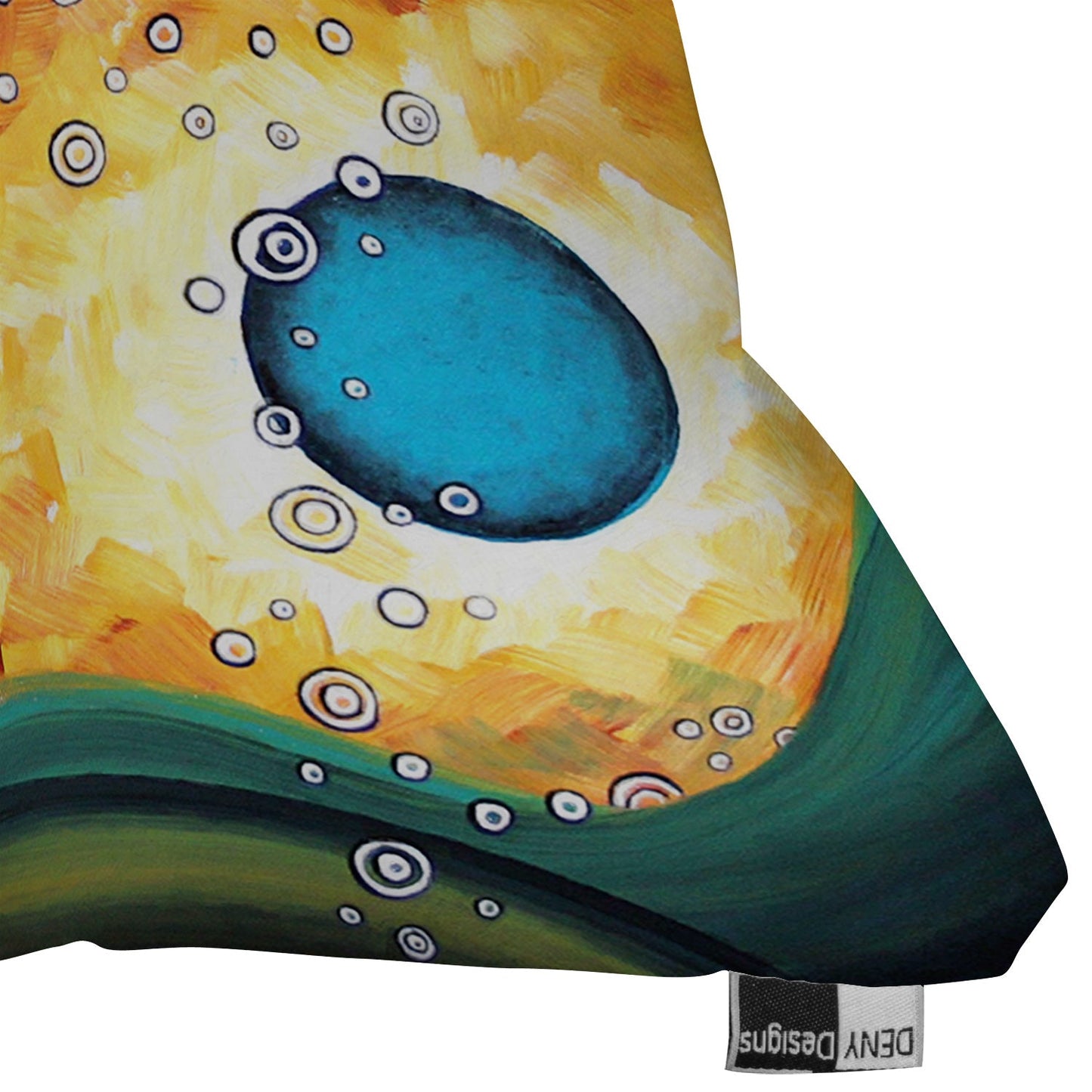 Madart Inc. Aqua Burn Throw Pillow