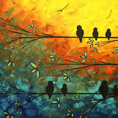 Madart Inc. Birds Of A Feather Shower Curtain