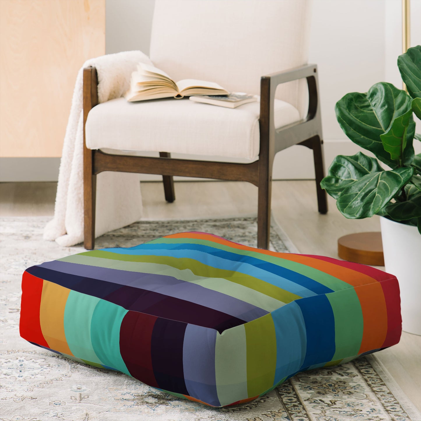 Madart Inc. City Colors Floor Pillow Square