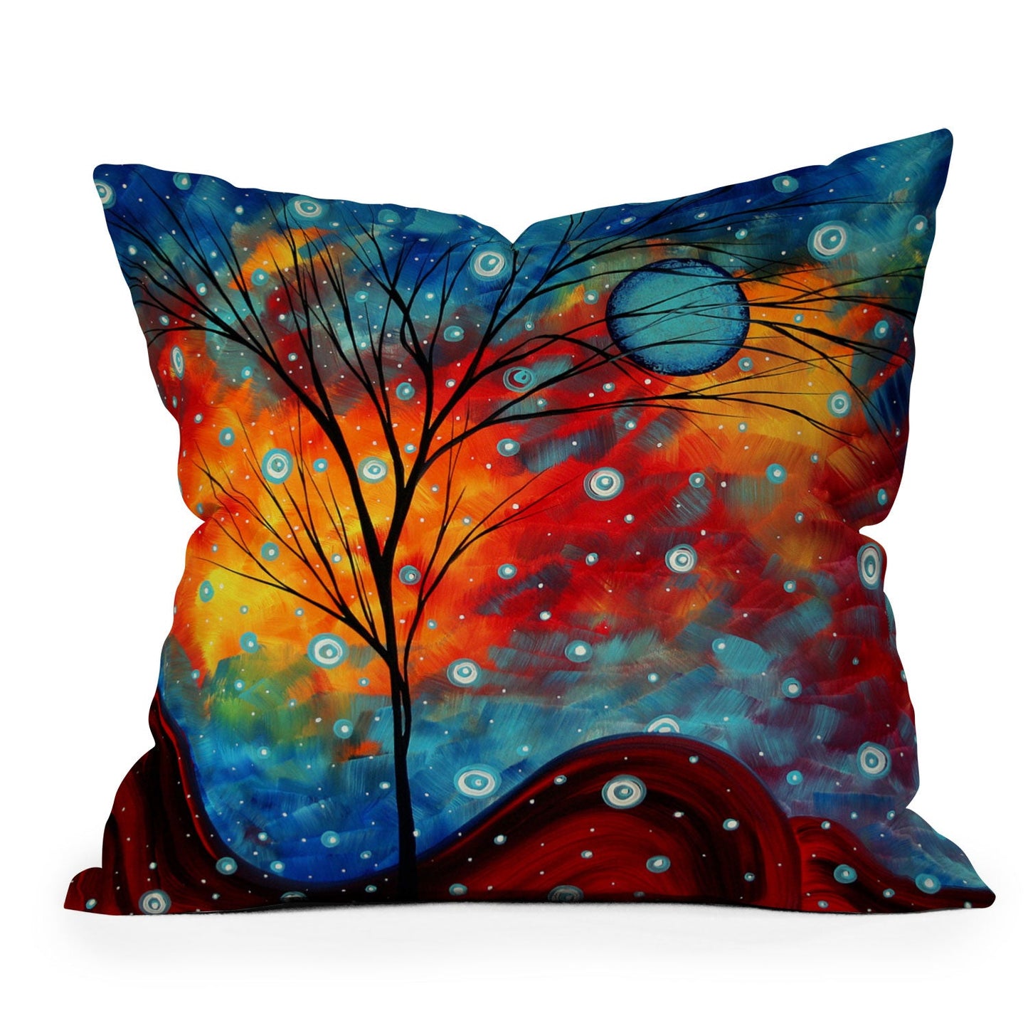 Madart Inc. Summer Snow Throw Pillow