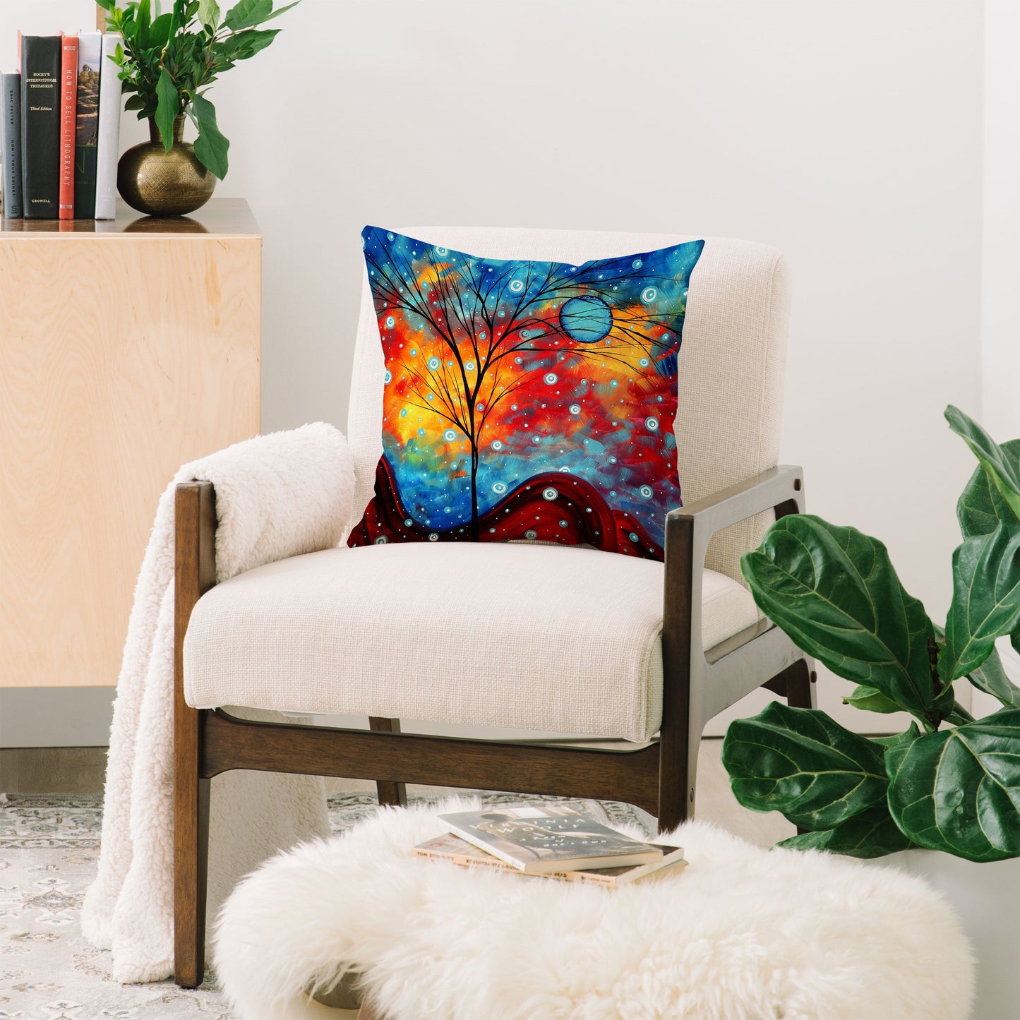 Madart Inc. Summer Snow Throw Pillow