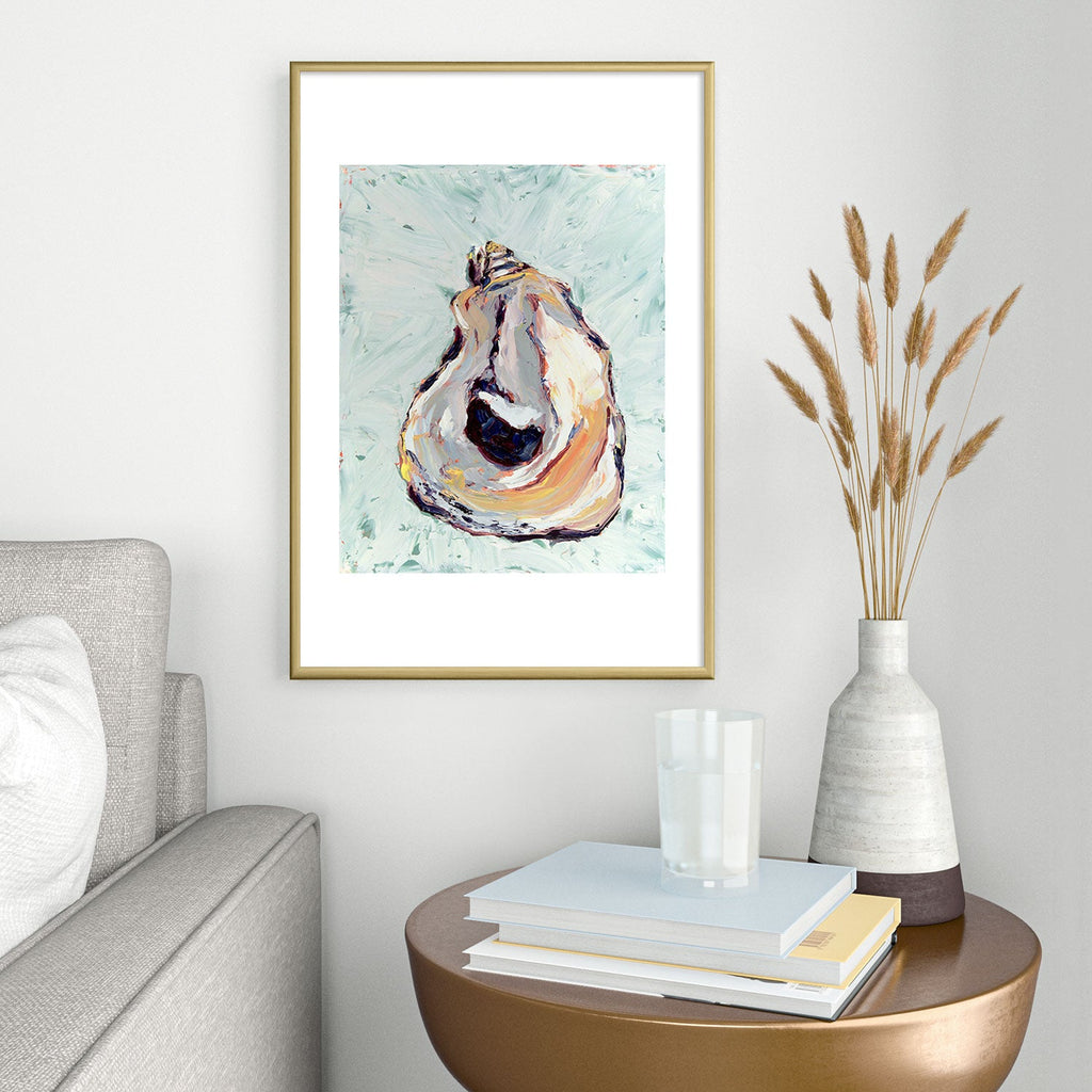 Magladry art studio Oyster shell Metal Framed Art Print