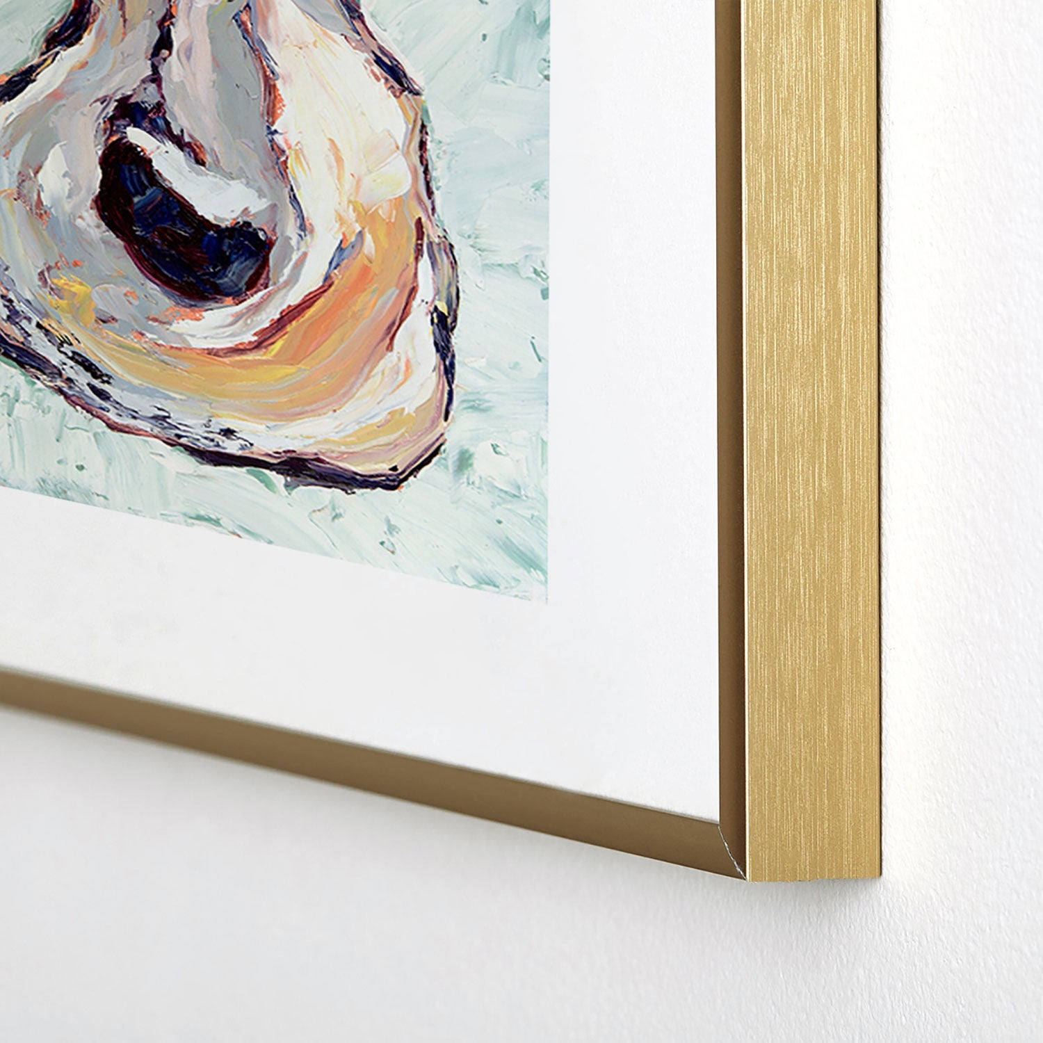 Magladry art studio Oyster shell Metal Framed Art Print