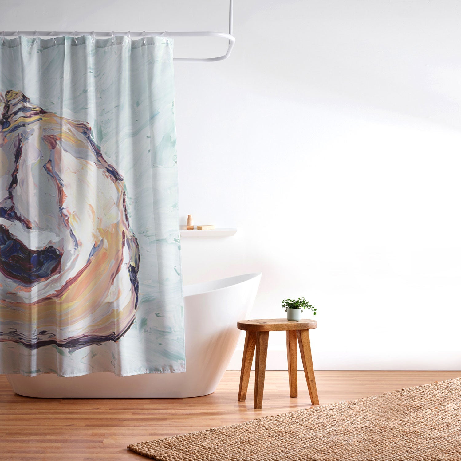 Magladry art studio Oyster shell Shower Curtain