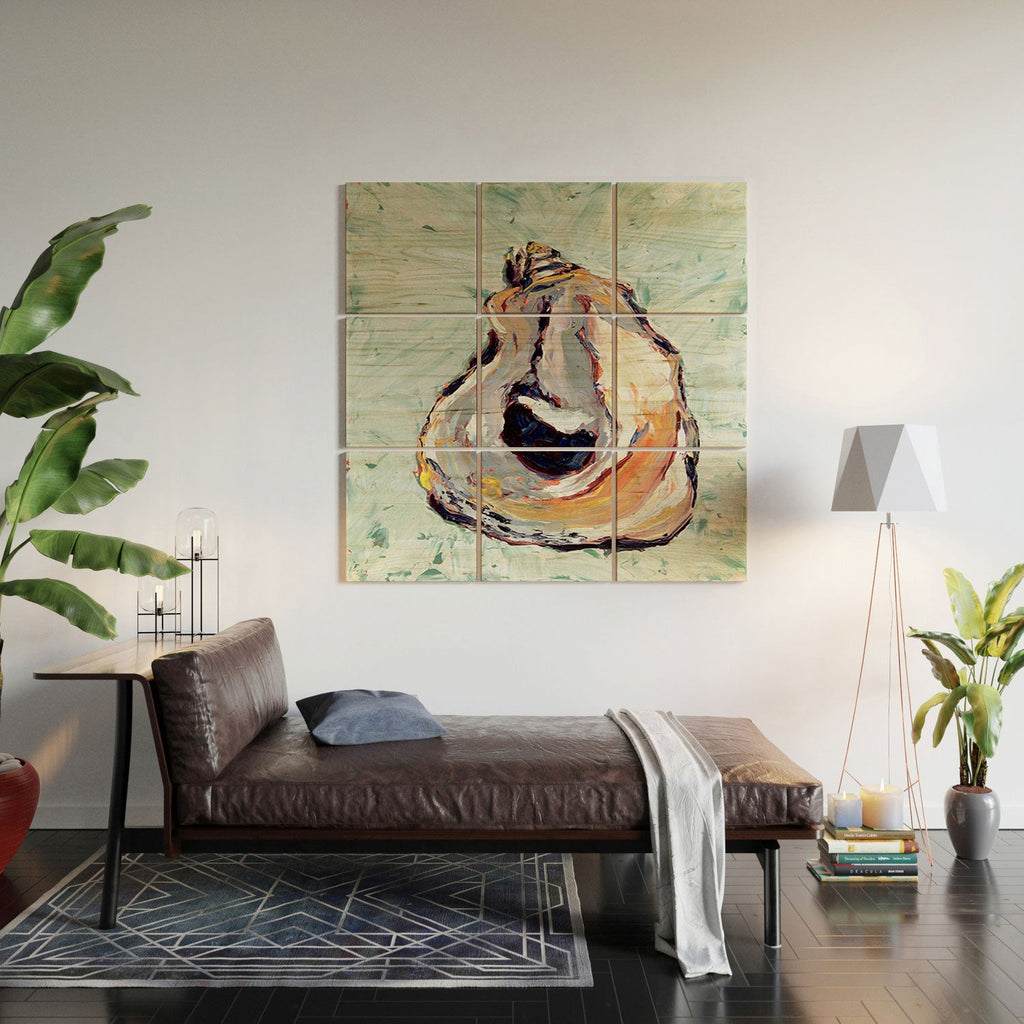Magladry art studio Oyster shell Wood Wall Mural