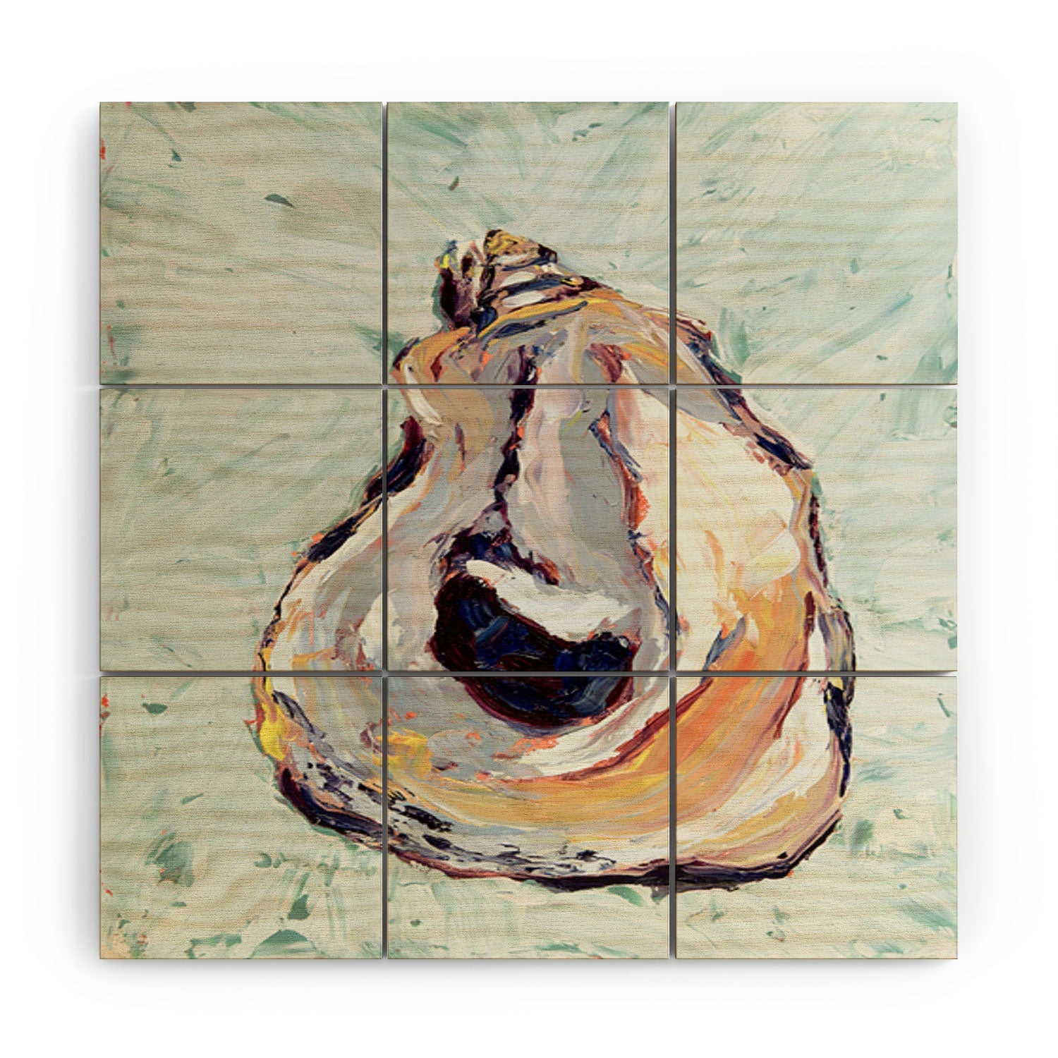 Magladry art studio Oyster shell Wood Wall Mural