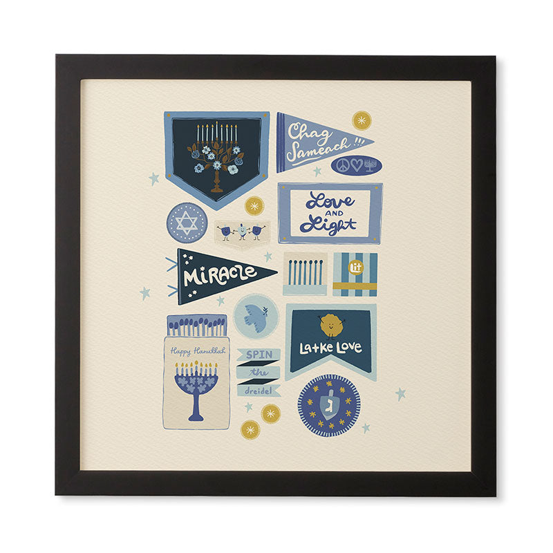 Marni Hanukkah Banners Signs and Pennants Framed Wall Art