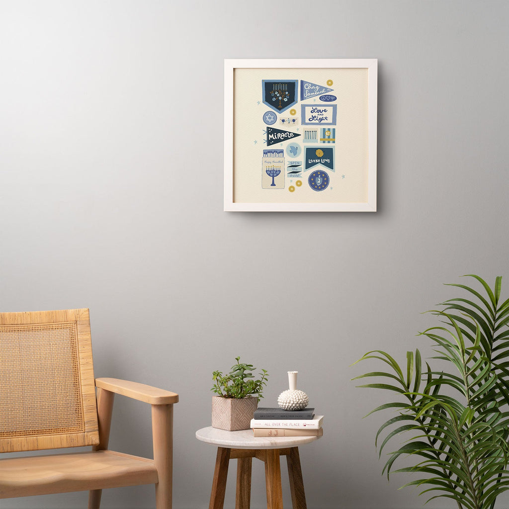 Marni Hanukkah Banners Signs and Pennants Framed Wall Art
