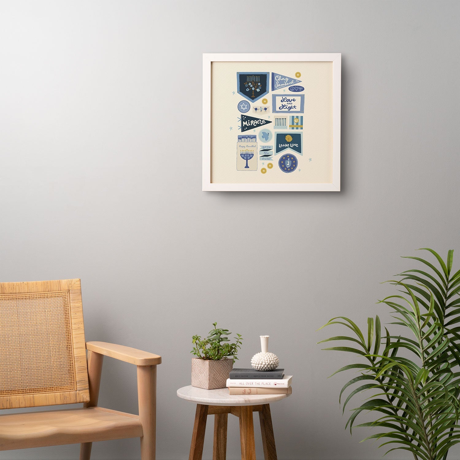 Marni Hanukkah Banners Signs and Pennants Framed Wall Art