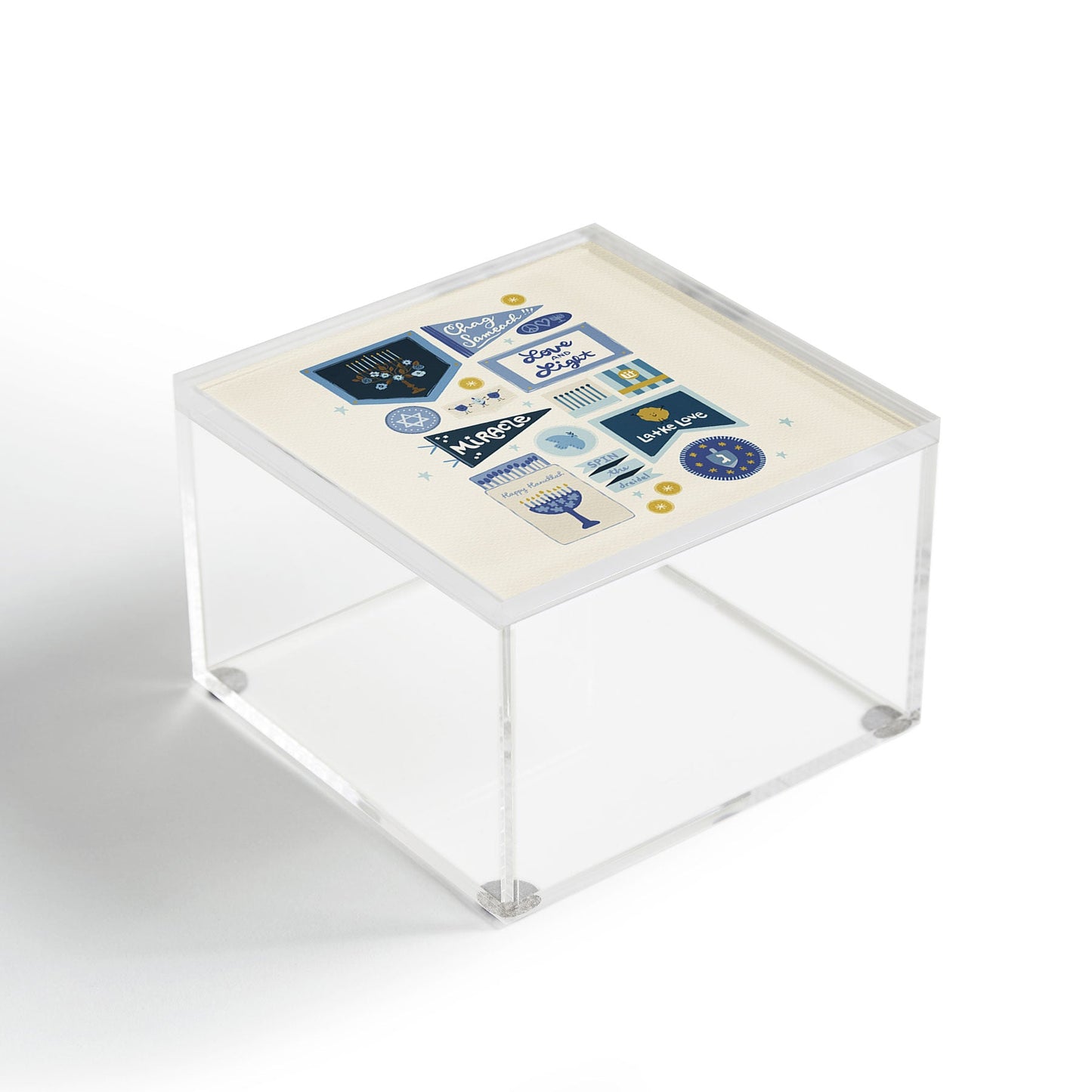 Marni Hanukkah Banners Signs and Pennants Acrylic Box