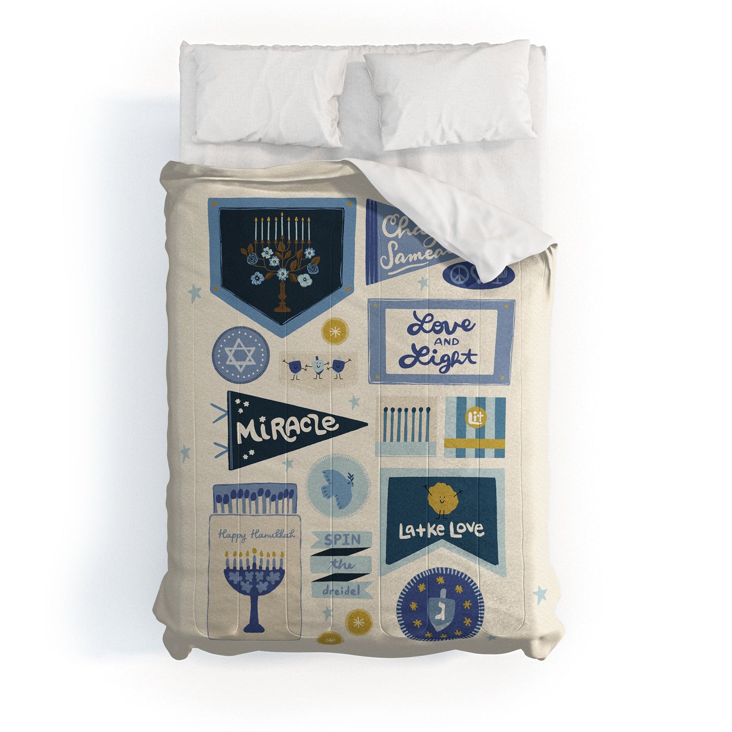 Marni Hanukkah Banners Signs and Pennants Comforter