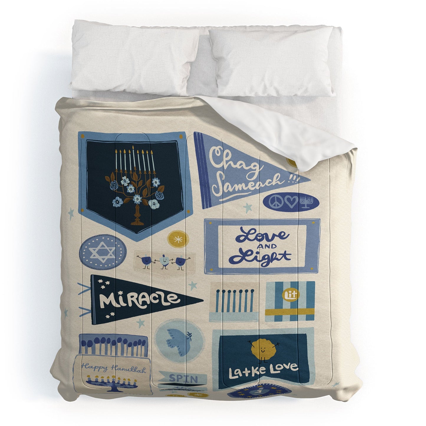 Marni Hanukkah Banners Signs and Pennants Comforter