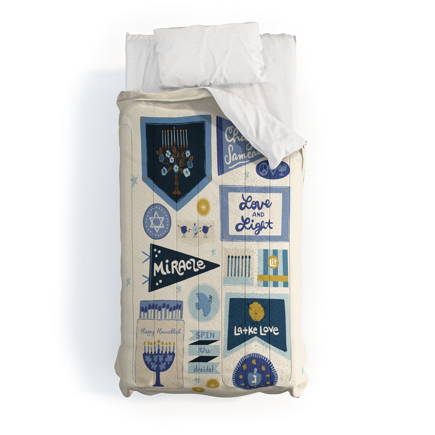 Marni Hanukkah Banners Signs and Pennants Comforter
