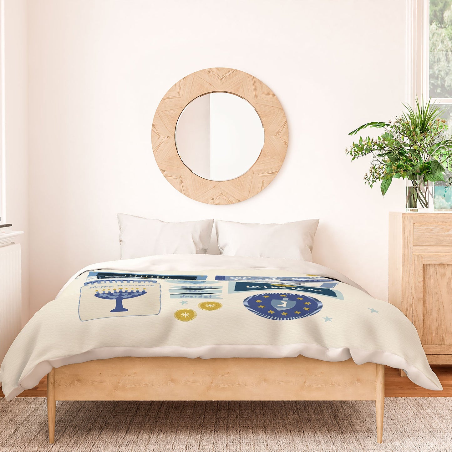 Marni Hanukkah Banners Signs and Pennants Duvet Cover