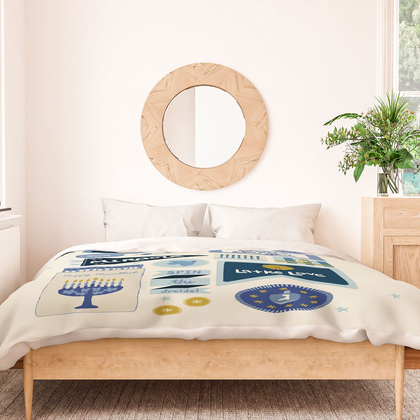 Marni Hanukkah Banners Signs and Pennants Duvet Cover