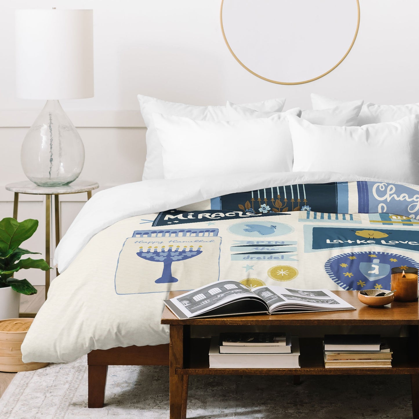 Marni Hanukkah Banners Signs and Pennants Duvet Cover