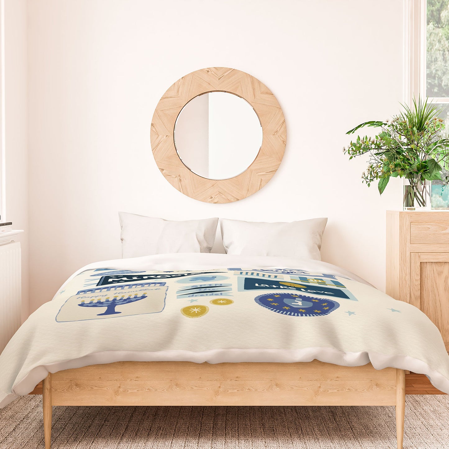 Marni Hanukkah Banners Signs and Pennants Duvet Cover