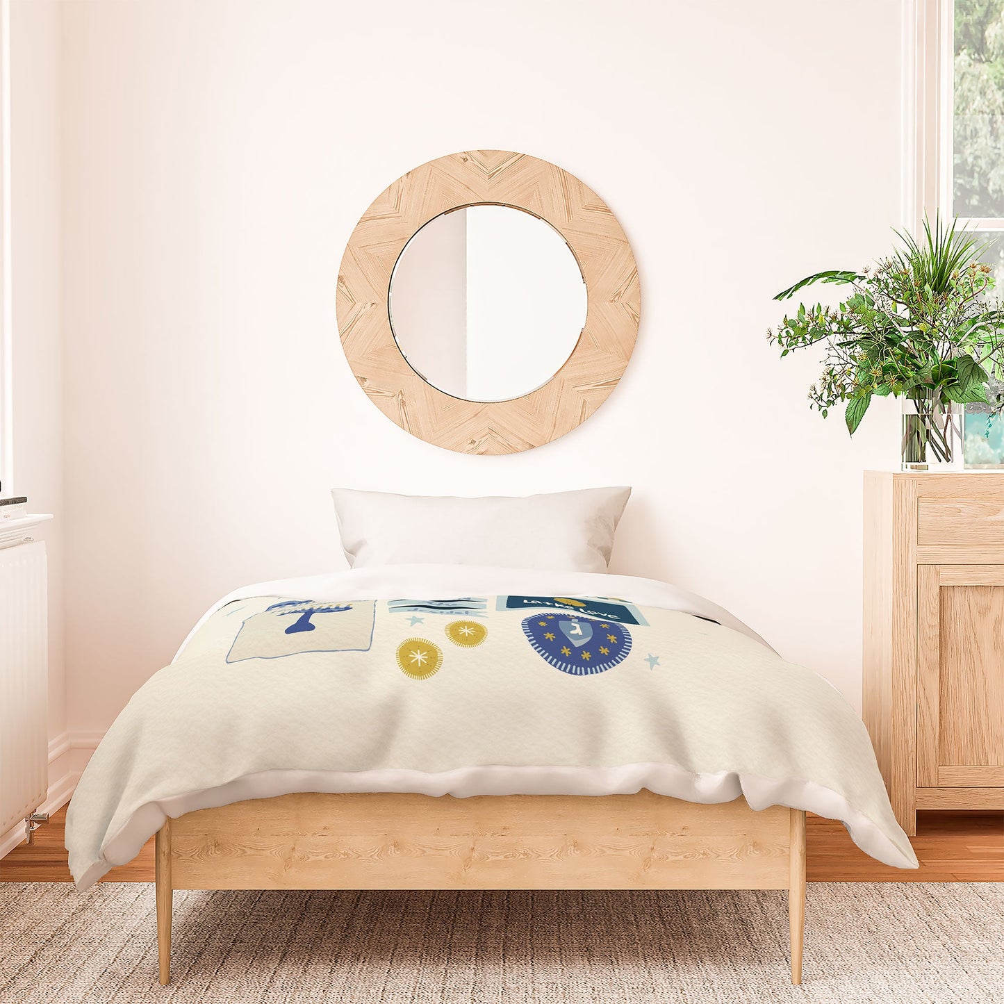Marni Hanukkah Banners Signs and Pennants Duvet Cover