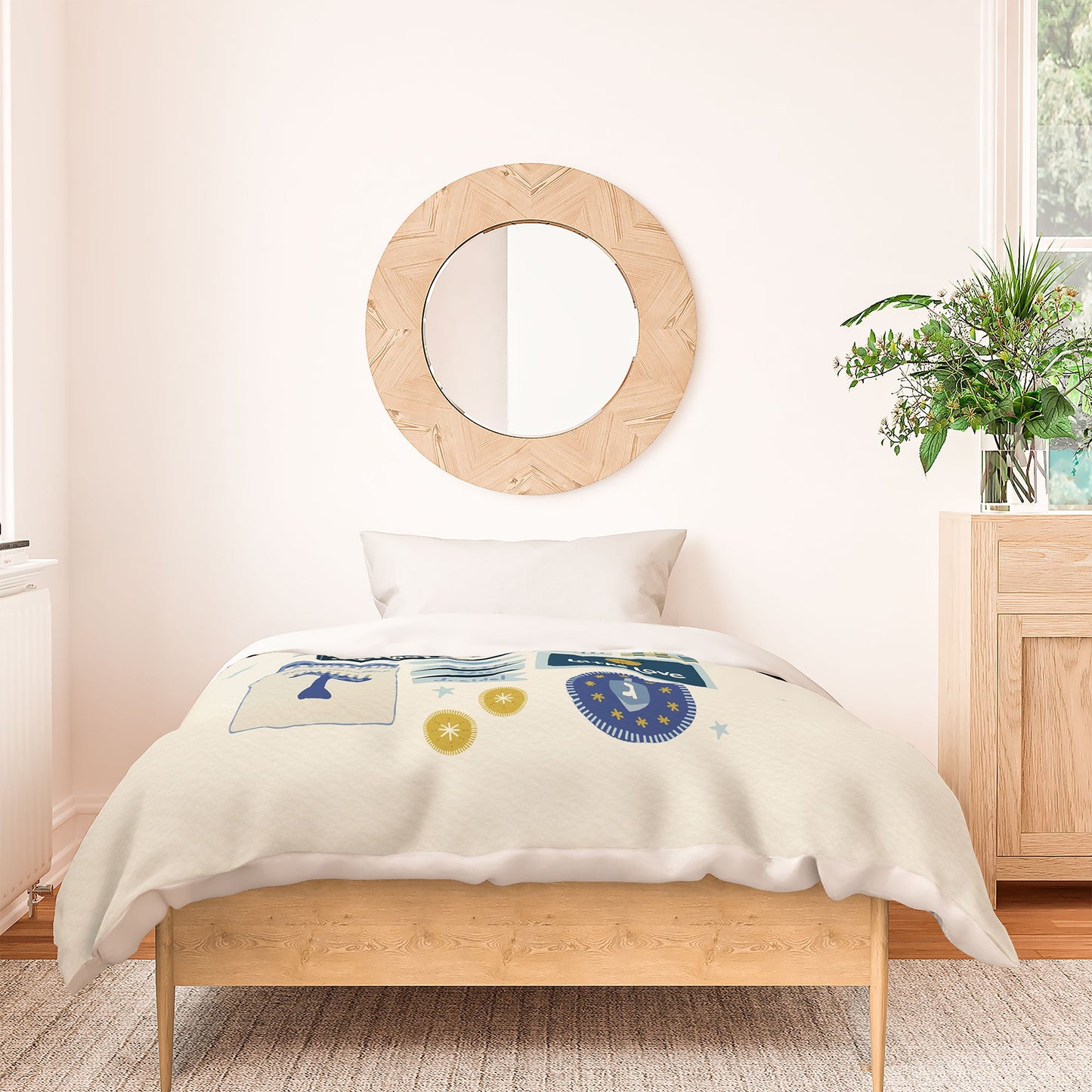Marni Hanukkah Banners Signs and Pennants Duvet Cover