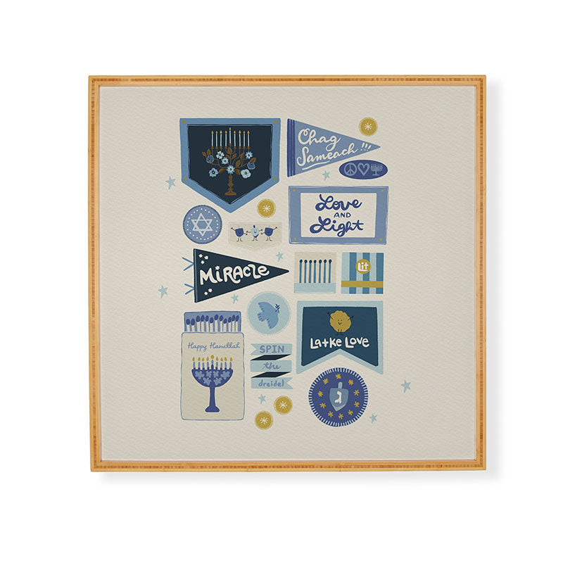 Marni Hanukkah Banners Signs and Pennants Framed Wall Art