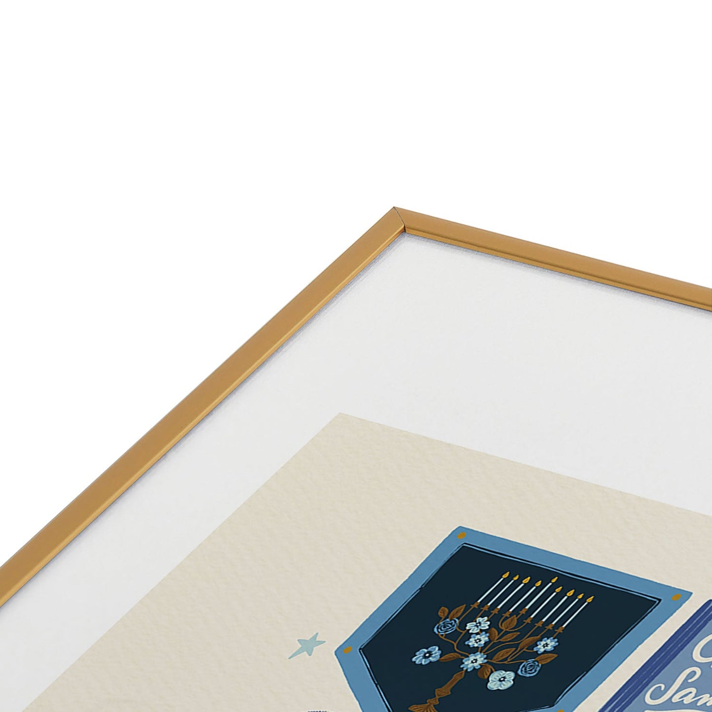 Marni Hanukkah Banners Signs and Pennants Metal Framed Art Print