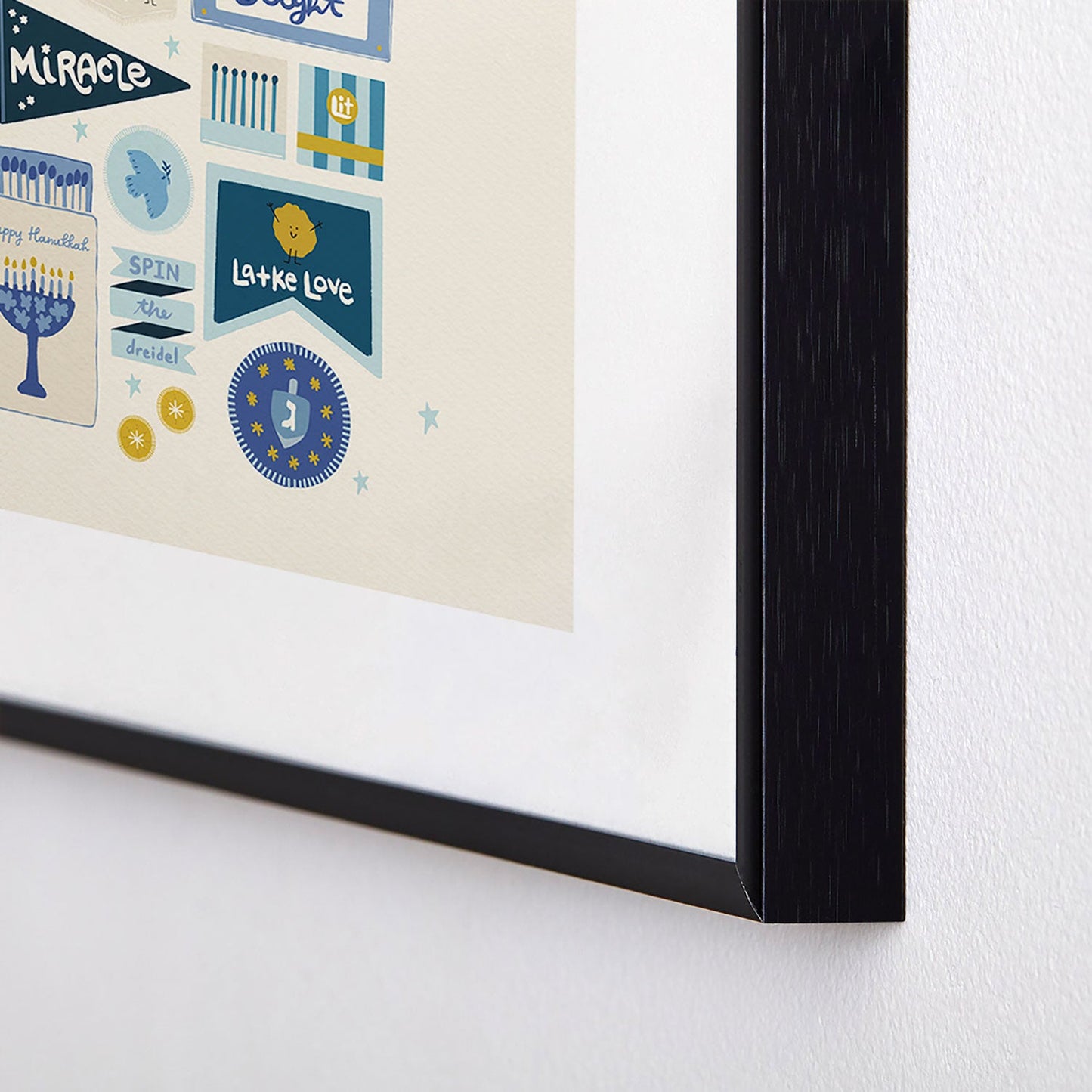 Marni Hanukkah Banners Signs and Pennants Metal Framed Art Print