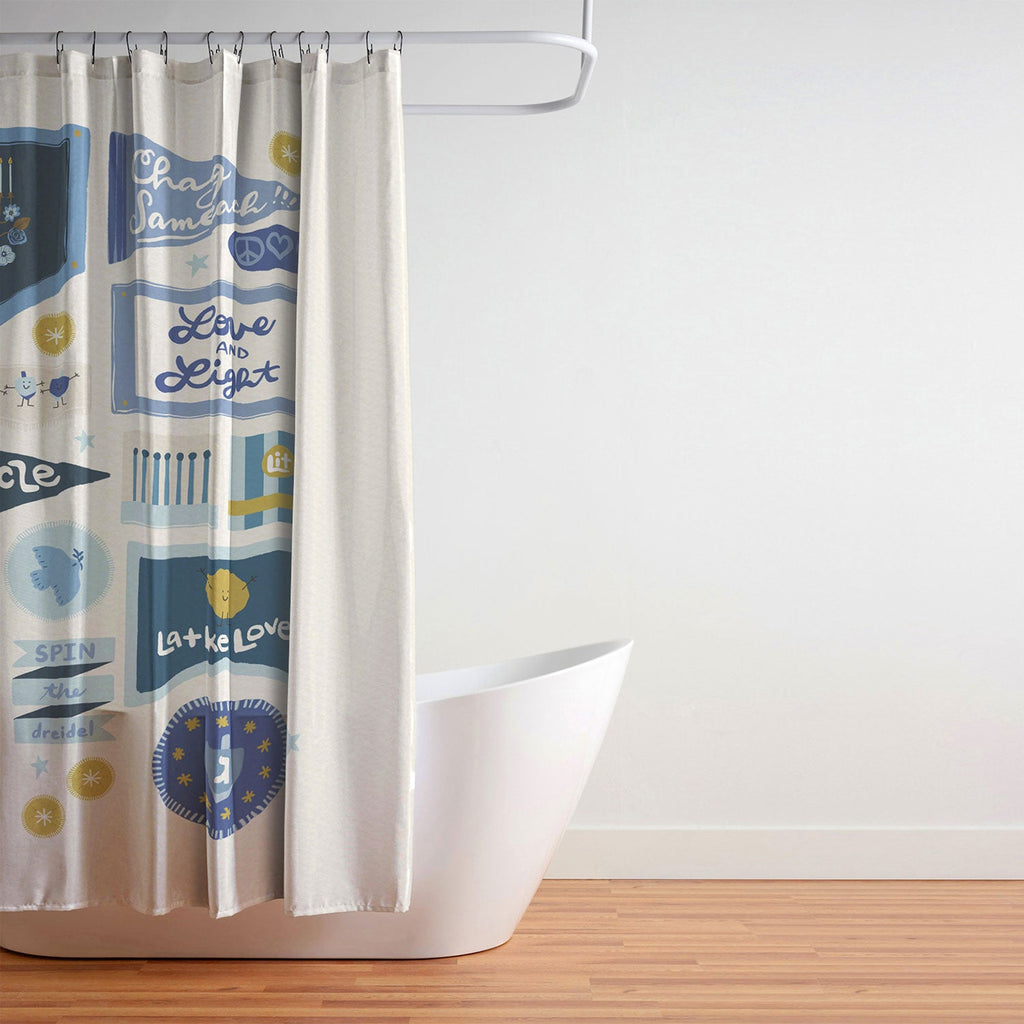 Marni Hanukkah Banners Signs and Pennants Shower Curtain