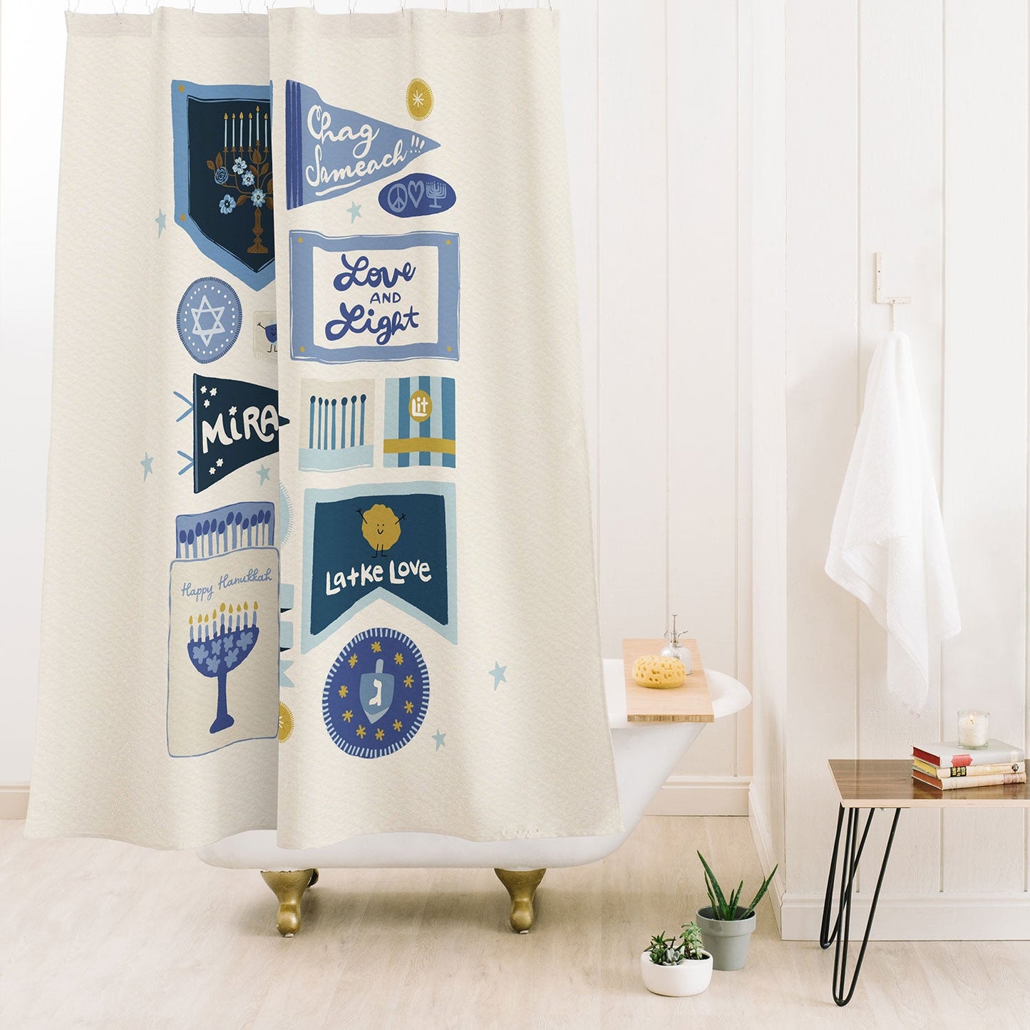 Marni Hanukkah Banners Signs and Pennants Shower Curtain