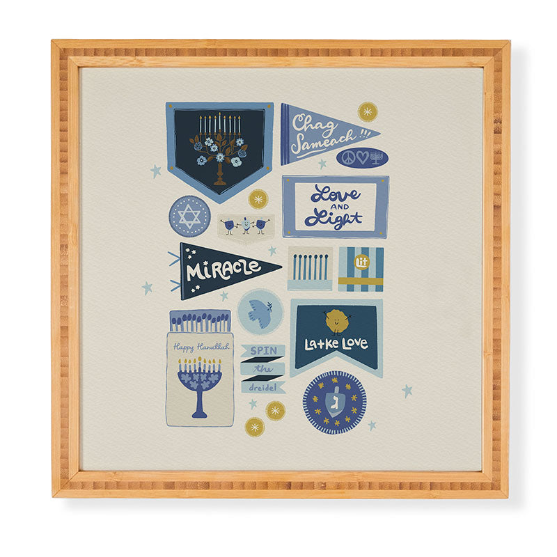 Marni Hanukkah Banners Signs and Pennants Framed Wall Art