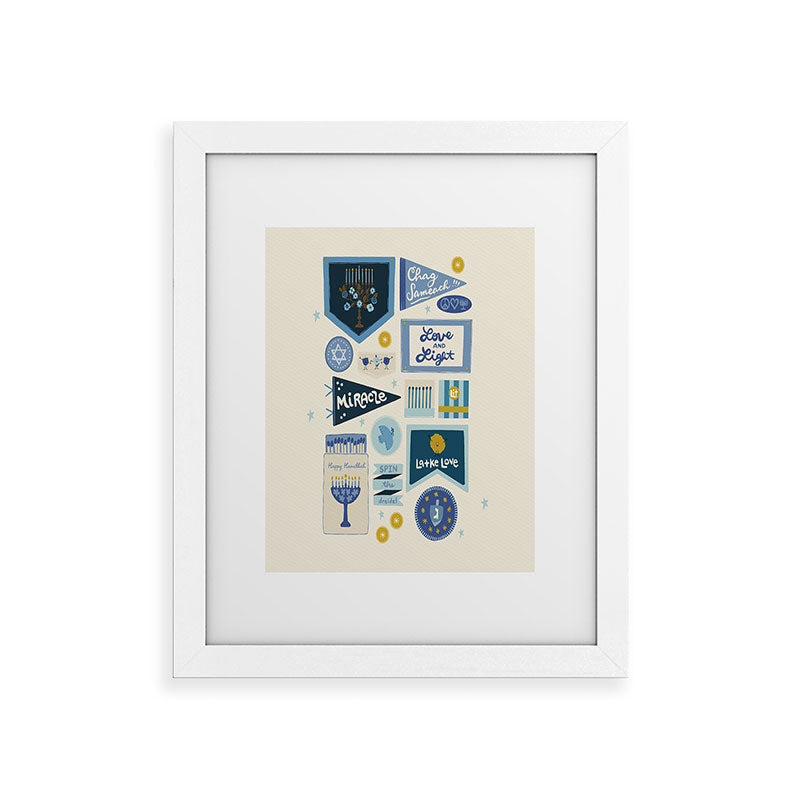 Marni Hanukkah Banners Signs and Pennants Framed Art Print