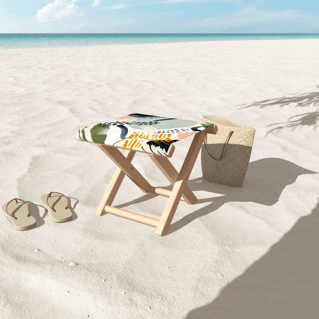 Marta Barragan Camarasa Abstract autumn season Folding Stool