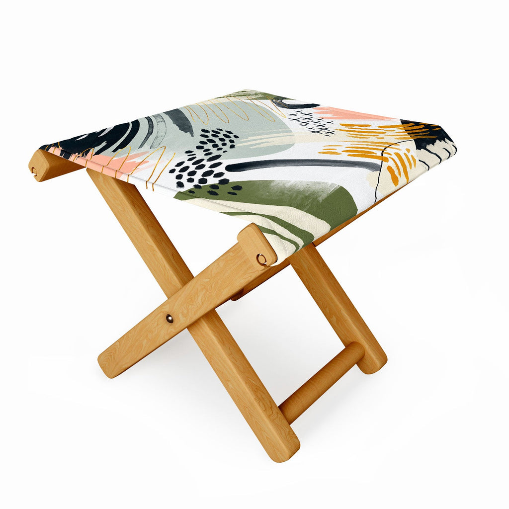 Marta Barragan Camarasa Abstract autumn season Folding Stool