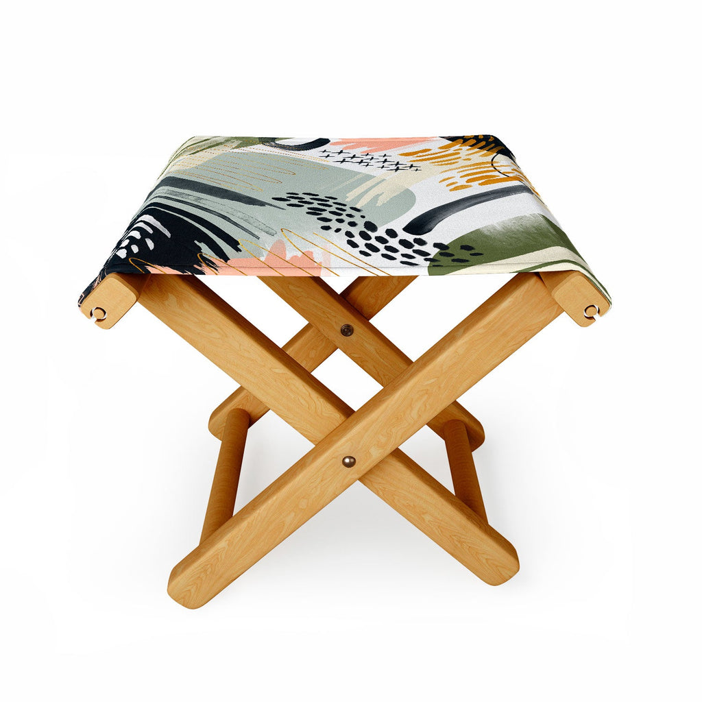 Marta Barragan Camarasa Abstract autumn season Folding Stool