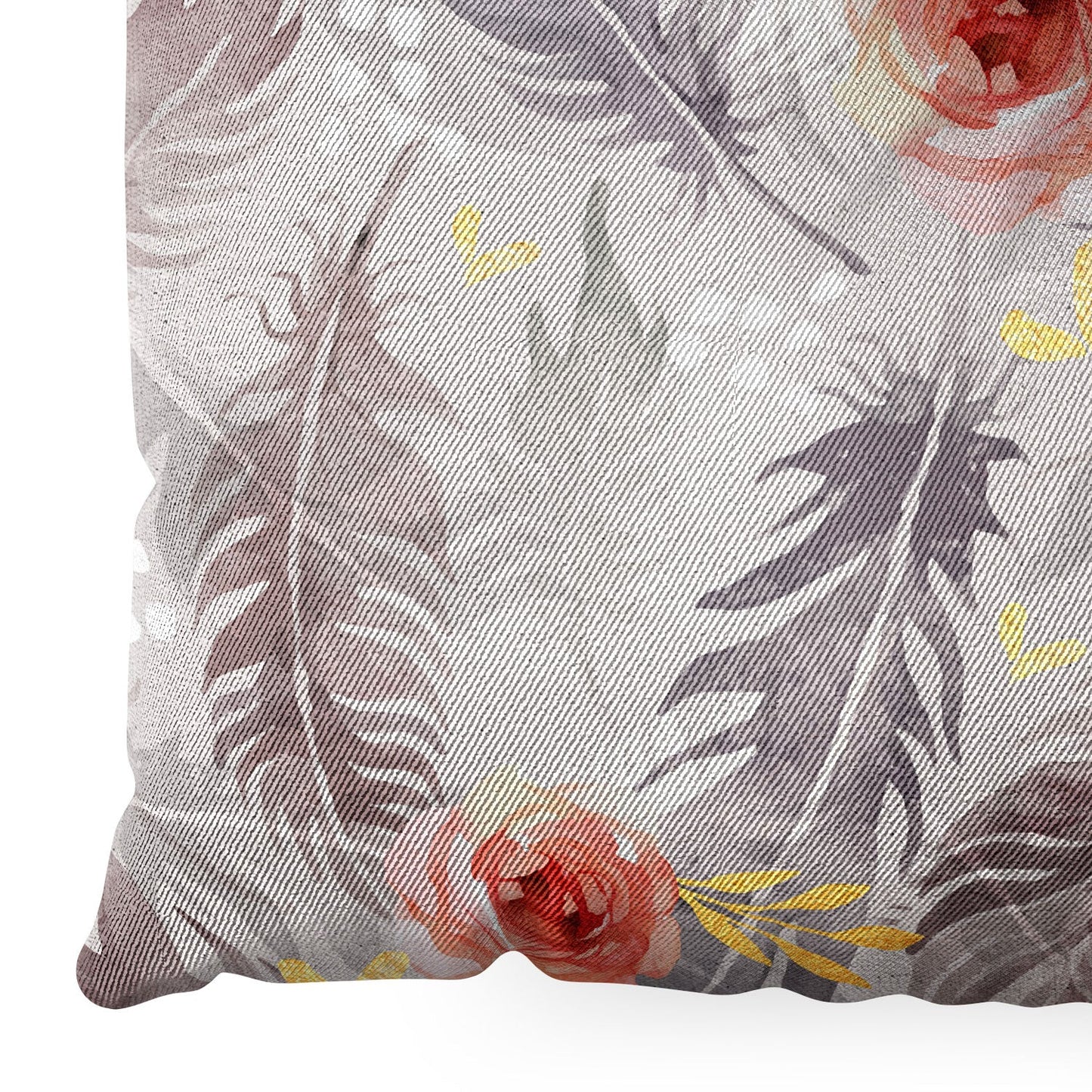 Marta Barragan Camarasa Abstract floral with feathers Floor Pillow Square