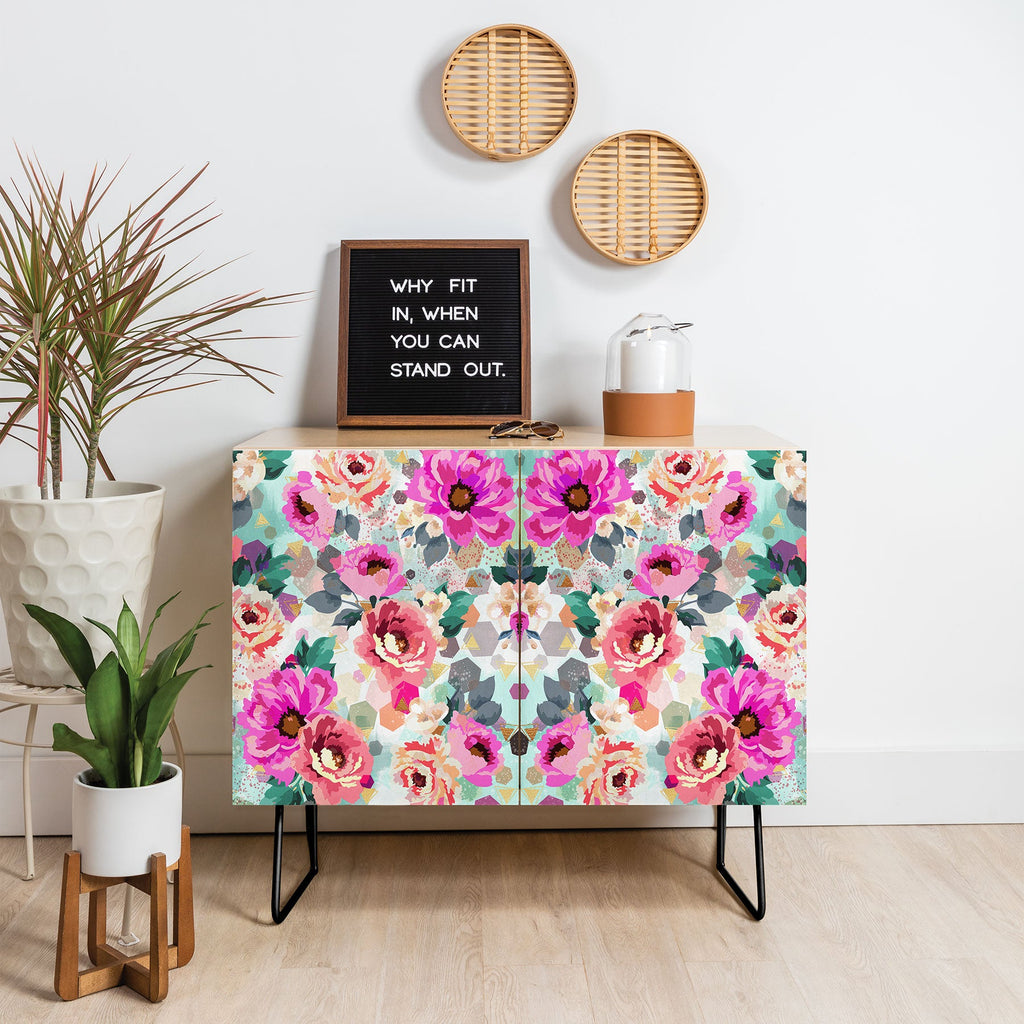 Marta Barragan Camarasa ABSTRACT GEOMETRICAL FLOWERS Credenza